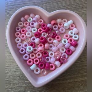 Handmade Pink Pony Bead Stretch Bracelets – 3CT Set | Y2K Cute Stackable